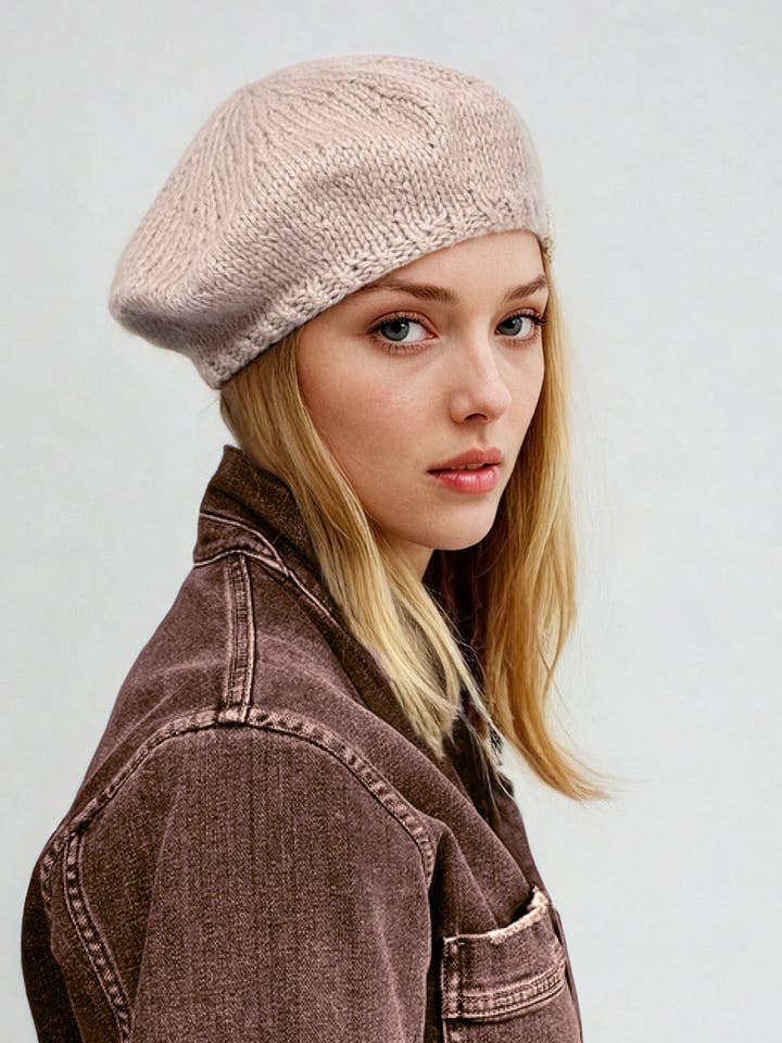 DIY KNITTING CRAFT KIT: CHARLOTTE BERET for wholesale by Project Weekend