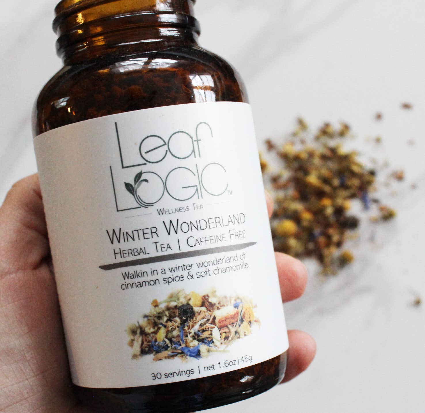 Leaf Logic - Wholesale Loose Tea - Winter Wonderland Loose Leaf Tea - Bulk or Refillable Jar5
