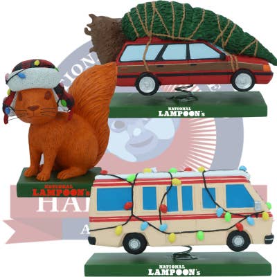 National Lampoon's Julebobblehovedsæt med 3 (Forudbestilling) for engroshandel hos National Bobblehead Hall of Fame and Museum