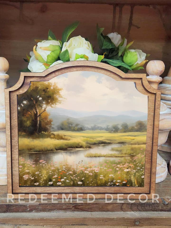 Provincial Spring Stream Framed Art for wholesale by Redeemed Decor
