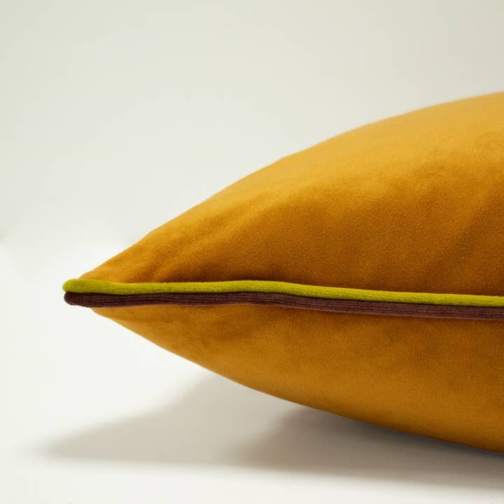 Gemini Double Piped Cushion Pumpkin for wholesale on Faire