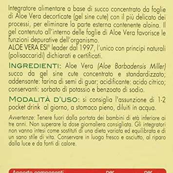 Aloe Vera Esi + Forte pocket drink Massima forza - 24 pocket drink. per la vendita all'ingrosso da parte di Radici Erboristeria e Benessere