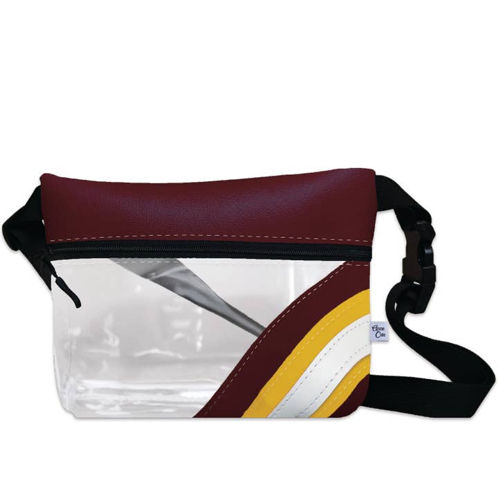 Anne Cate - Vente Sac ceinture – unisexe - Sac banane jour de match à rayures claires pour stade de football22