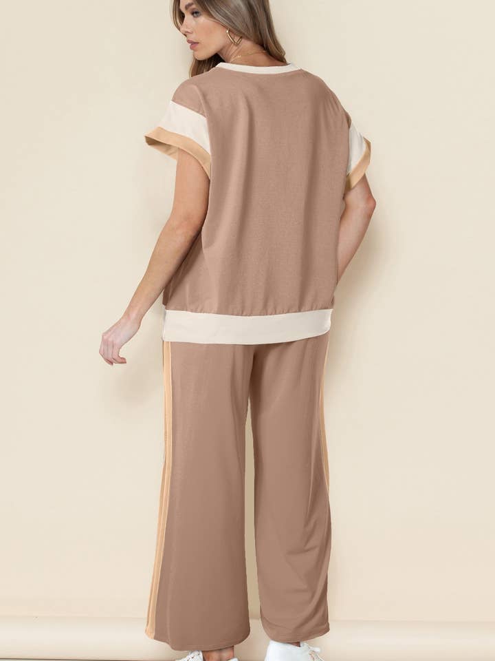 Lovesoft - Wholesale Lounge Set - Women's - Multicolor Color Block Detail Casual Two-piece Set20