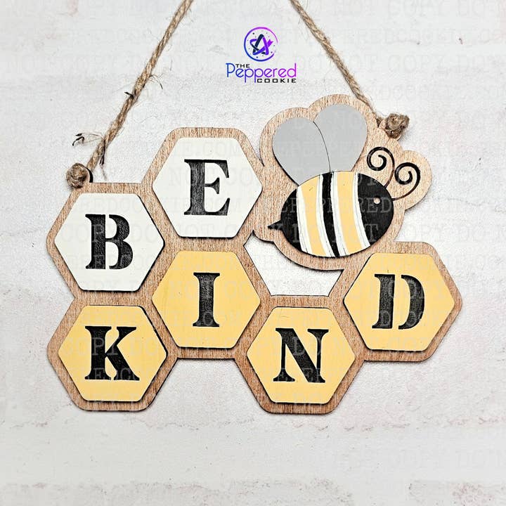 Pop-Out Kit - Be Kind UNFINISHED for wholesale by The Peppered Cookie