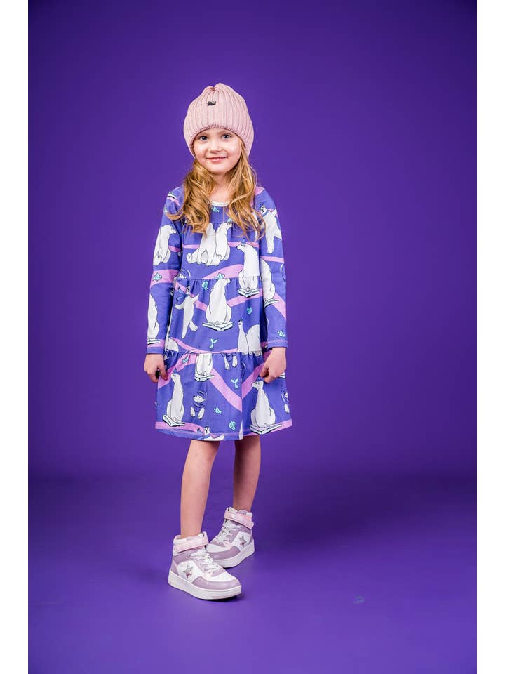 Mullido - Wholesale Dress - Kids - POLAR BEAR - A-LINE DRESS - AW2416