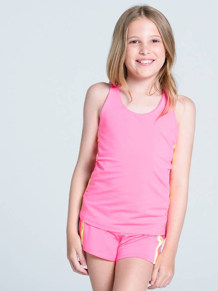 Meisjes Prisma Gestreepte Tanktop - NEONROZE voor wholesale door Lucky In Love