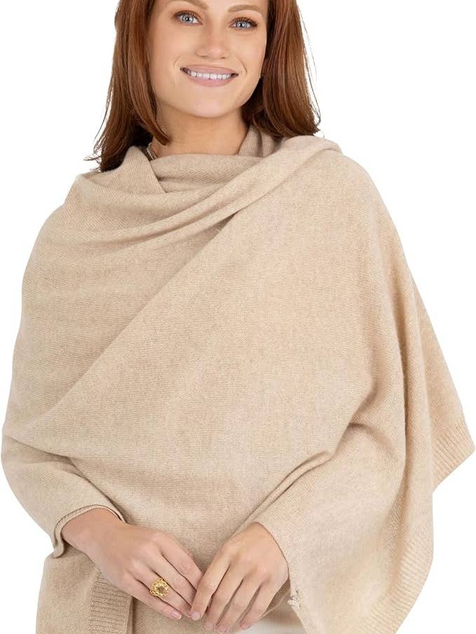 Velanio Antikt maleri 100% kashmir strikket sjal for engroshandel hos Velanio Cashmere