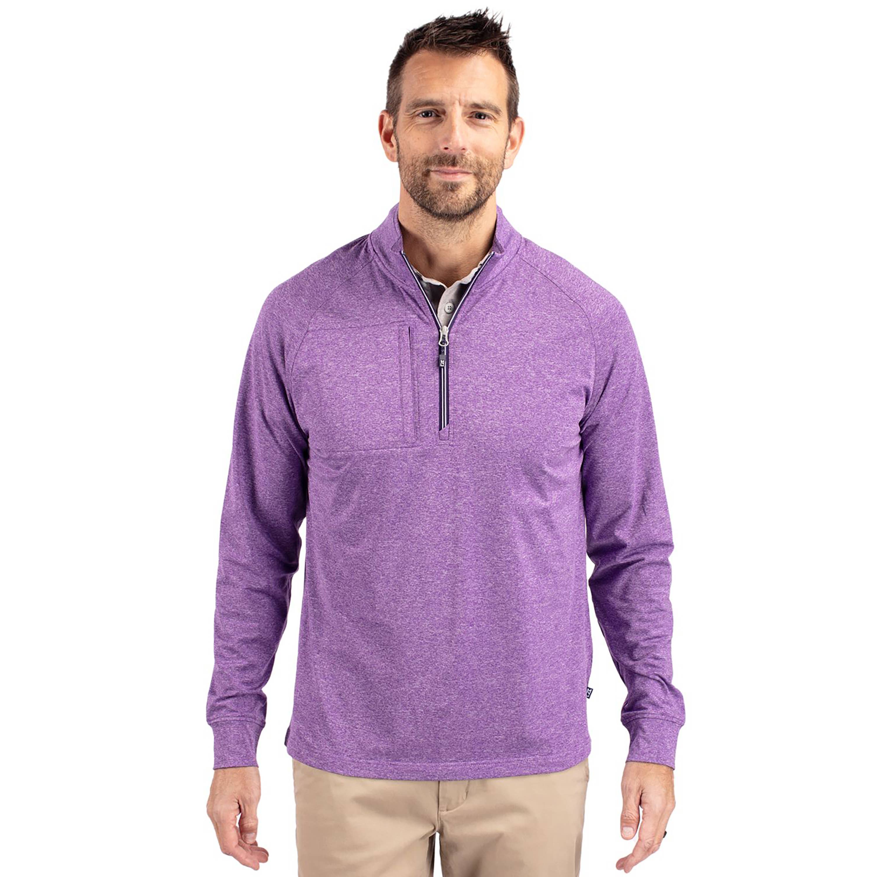 Cutter & Buck - Wholesale Sweatshirt - Men's - Cutter & Buck Adapt Eco Knit Heather Mens 1/4 Zip Pullover3