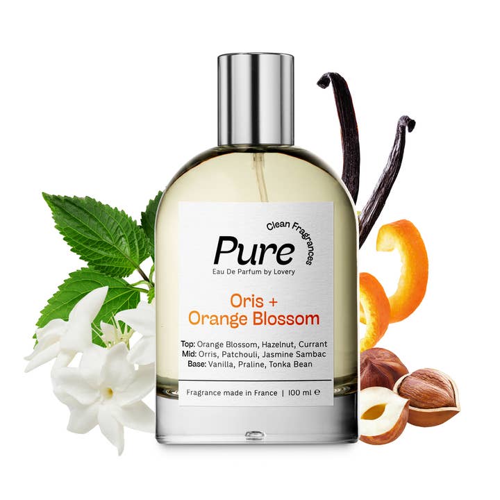 Pure Oris and Orange Blossom Eau de Parfum, Made in France for wholesale by Lovery