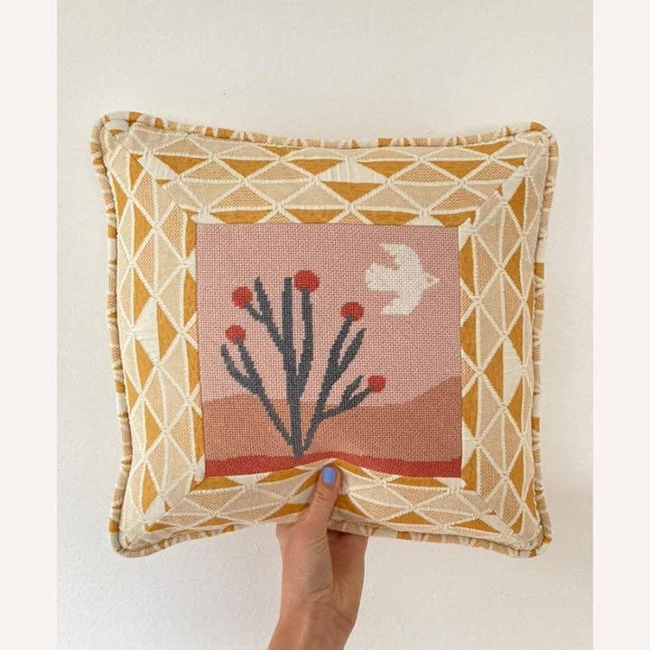 Unwind Studio - Wholesale Doe-het-zelf-knutselset - Beginnerspakket Naaldwerk Woestijn Cactus Scene2