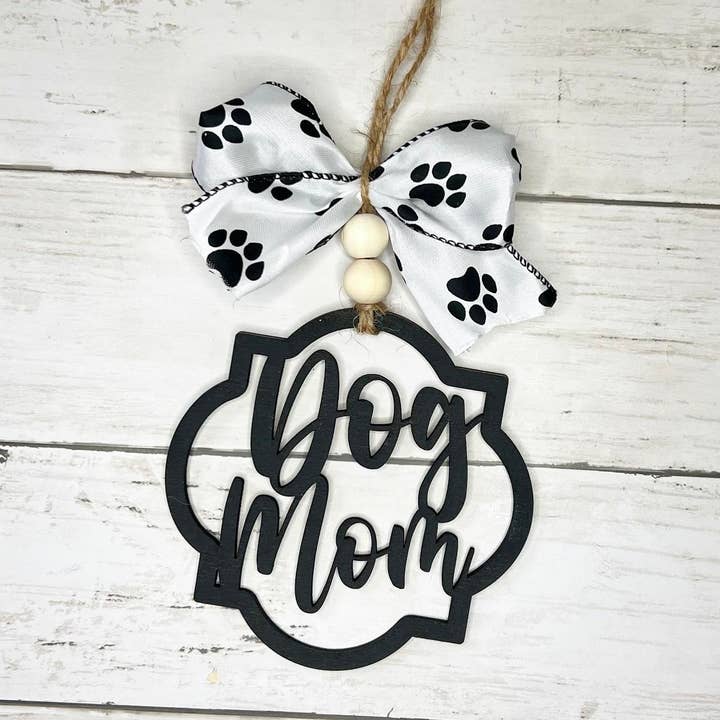 Dog Mom Car Charm for wholesale by Little Country Cottage LLC