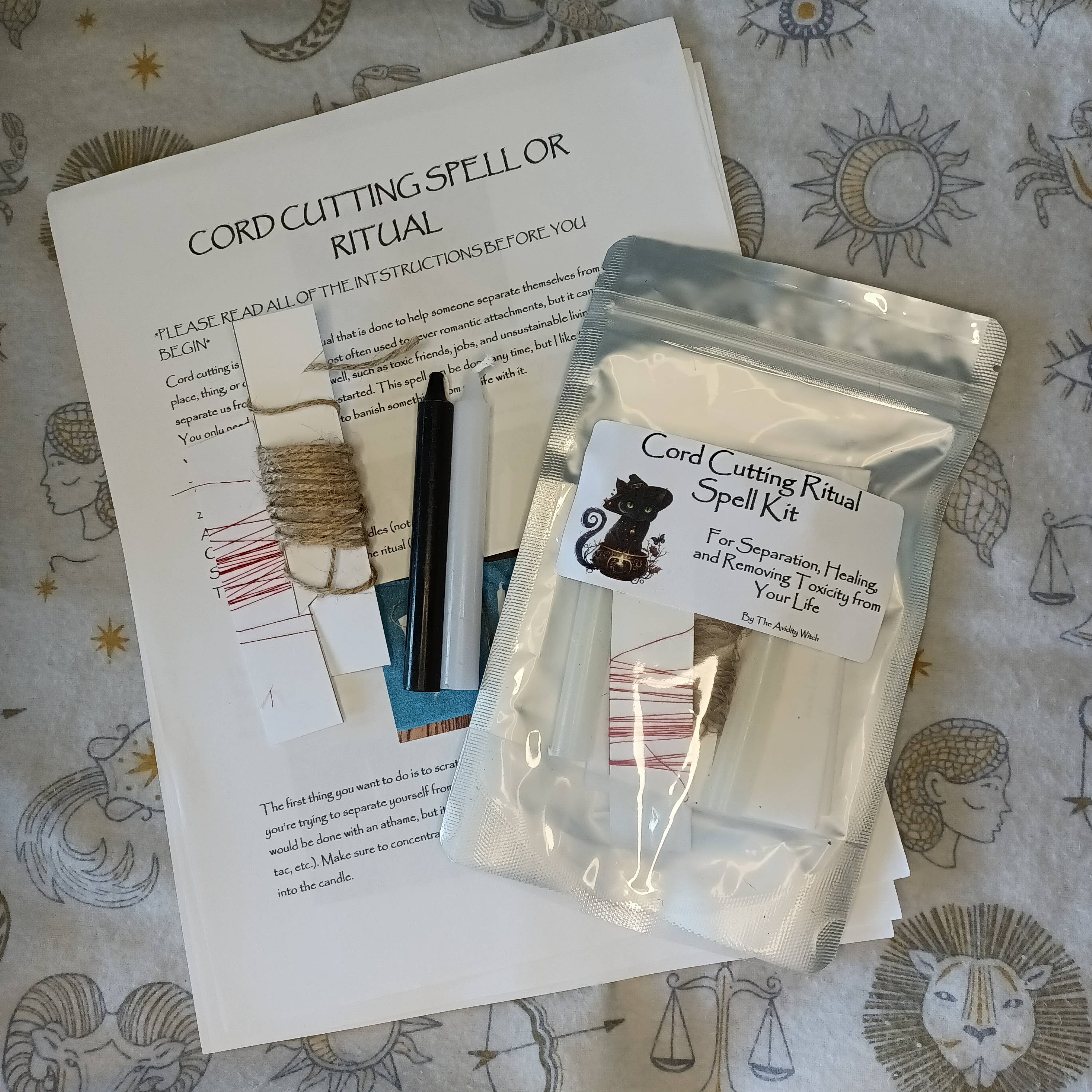 The Avidity Witch - Wholesale Meditation Supplies - Cord Cutting Ritual Spell Kit17