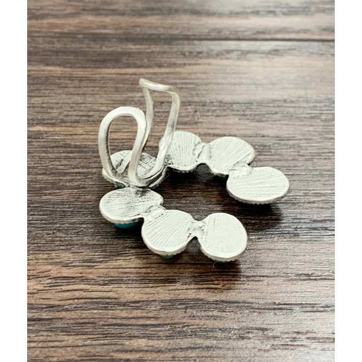 ISAC Trading Inc – Engroshandel Statementring – 750388, Squash Turkis, Justerbar Messingring1