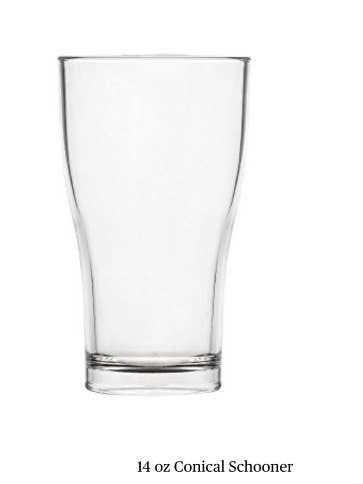 14 Unzen unzerbrechliches konisches Bierschonerglas aus Polycarbonat für den Großhandel von NTL Brands