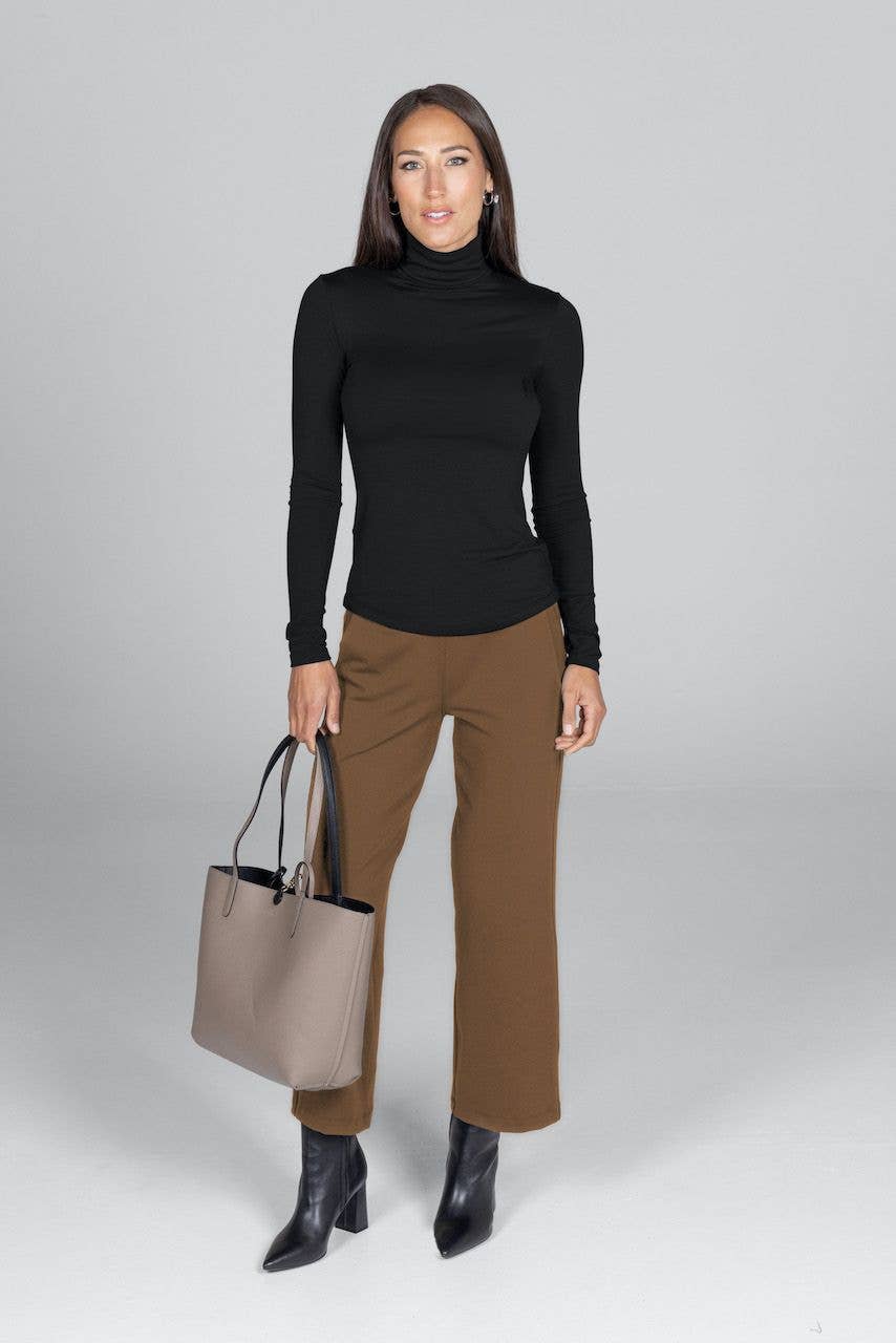 KiraGrace – Engroshandel Bukser - Dame – Traveler Ankelbuks (Mørk Khaki)2