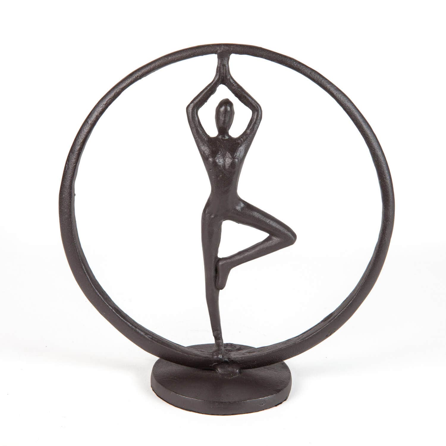Danya B - Wholesale Sculpture - Yoga Tree Circle Cast Iron Sculpture1