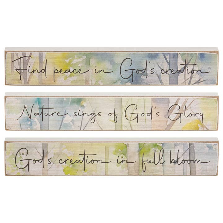 God's Creation Woodland Mini Stick - 3 Asstd. for wholesale by The Hearthside Collection