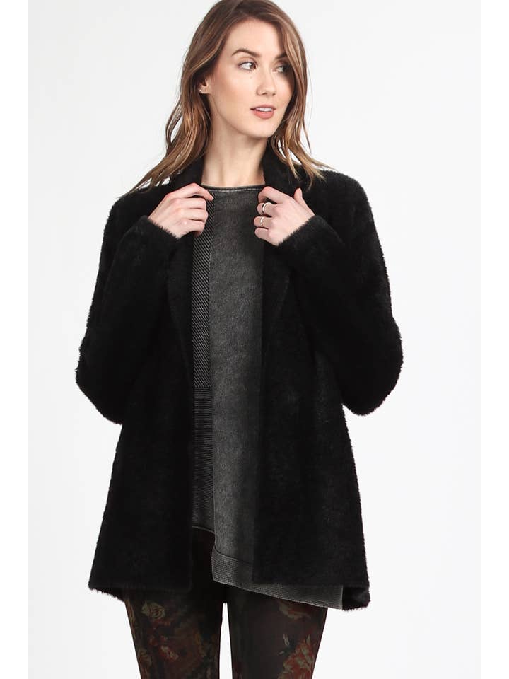 M.Rena - Wholesale Cardigan - Women's - Fuzzy Mohair Wrap Cardigan
