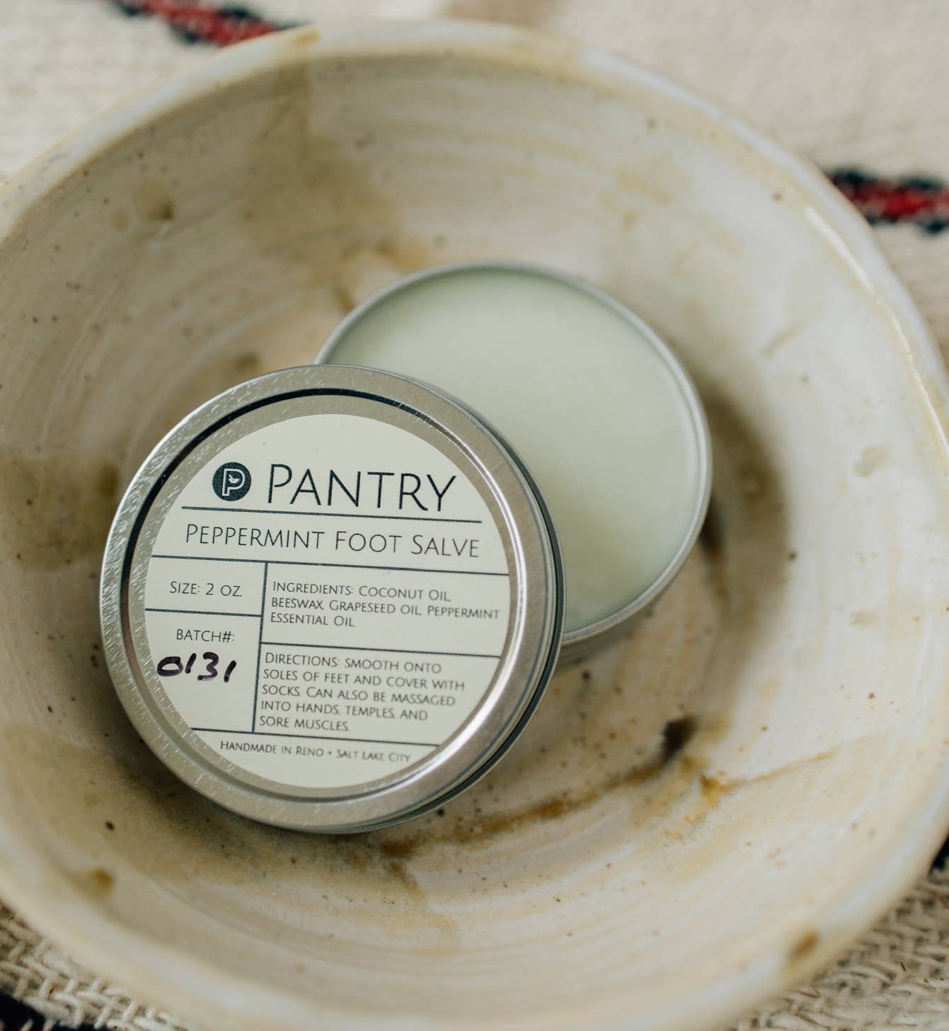 Pantry Products - Skin, Body, + Wellness - Wholesale Foot Cream - Peppermint Foot Salve - Natural Pedicure + Heel Balm