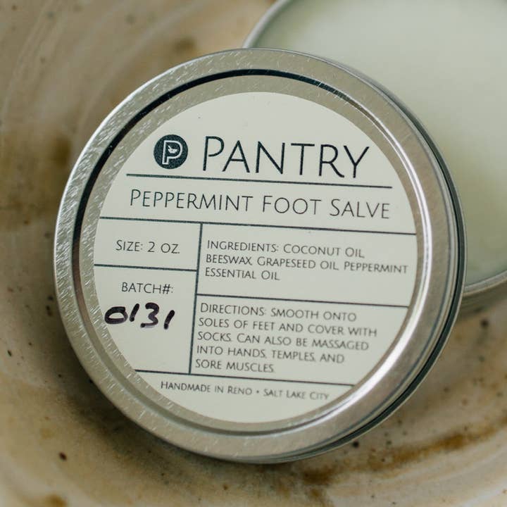 Pantry Products - Skin, Body, + Wellness - Wholesale Foot Cream - Peppermint Foot Salve - Natural Pedicure + Heel Balm0