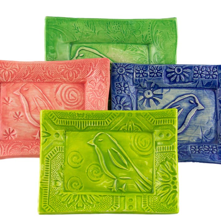 Cookie Tray - Folk Art Bird for wholesale by Lorraine Oerth Co.