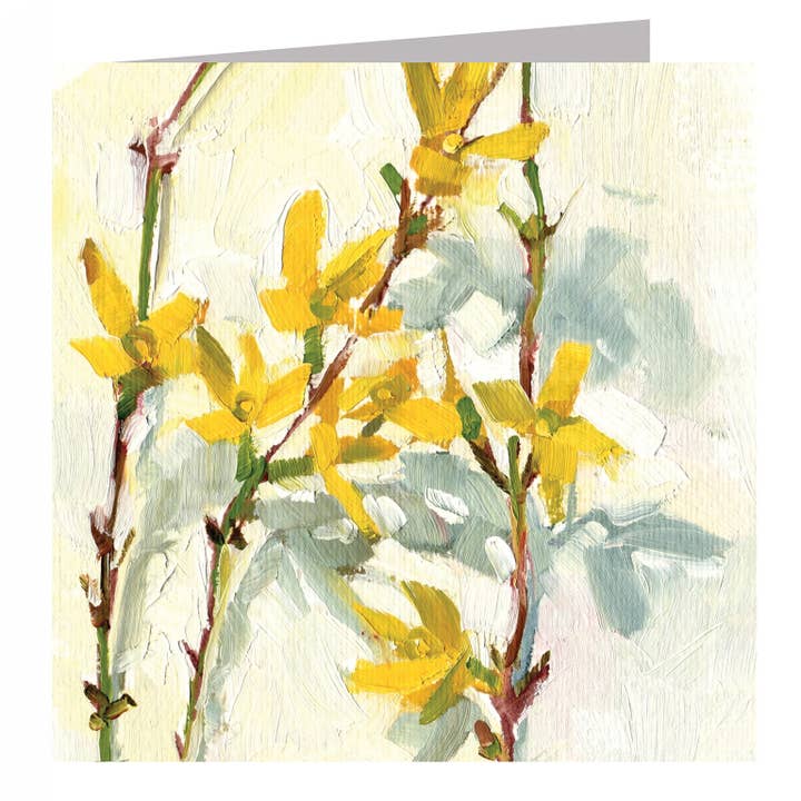 SF15 Forsythia Greetings Card for wholesale by Kali Stileman Publishing
