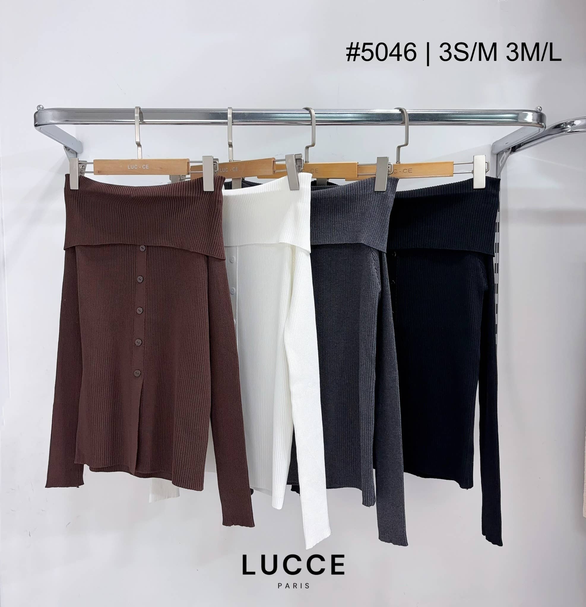 LUCCE - Wholesale Knit Sweater - Women's - Pull off shoulder - PU50463