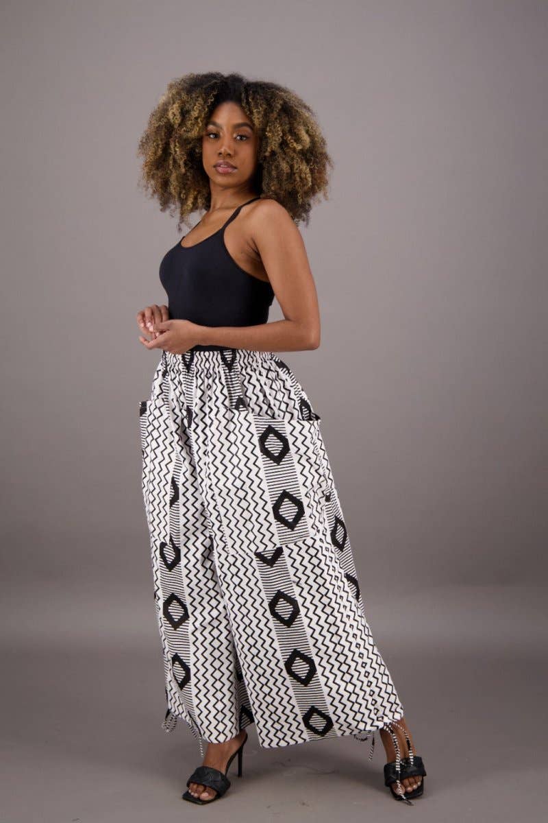266 Pantaloni con stampa africana a gamba larga P092-266 in vendita all'ingrosso su Faire1