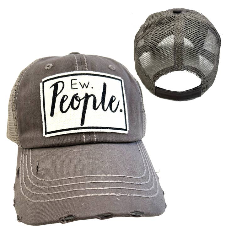 dkhandmade - Wholesale Trucker Hat - Unisex - EW PEOPLE BALL CAP | UNISEX HAT | DISTRESSED6