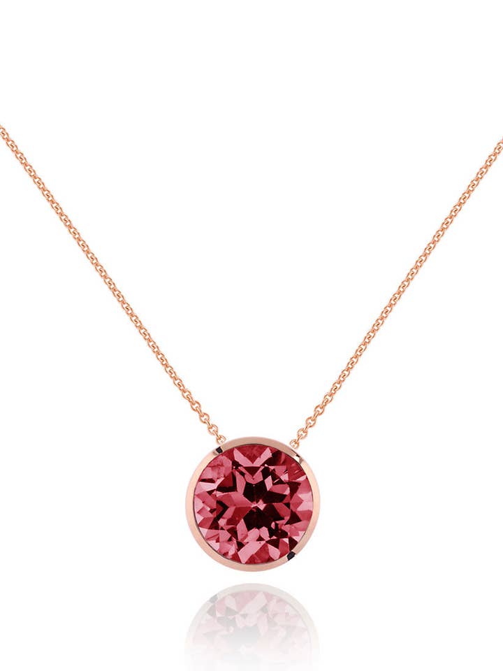 Juliet Rose Gold Necklace With Rhodolite for wholesale by Manja