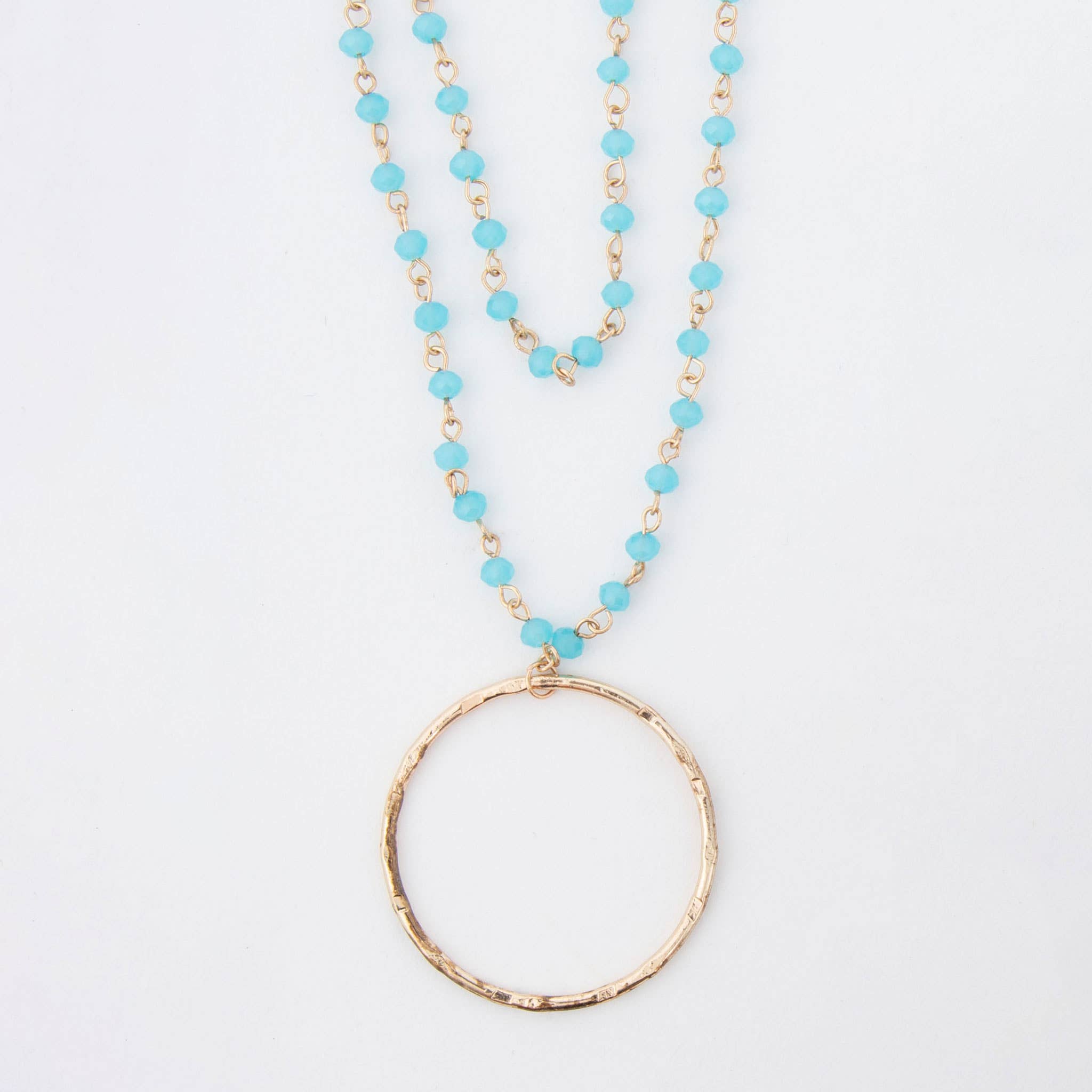 Howard's - Wholesale Pendant/Charm Necklace - Malia Beaded Ring 22" Pendant Necklace7