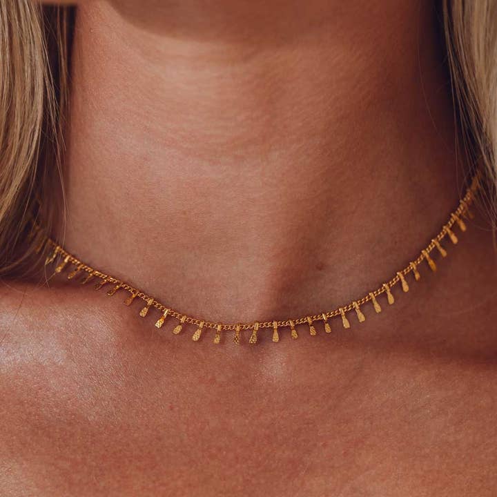 Formation Co. Jewellery – wholesale Link & chain necklace – RILEY TEXTURED NECKLACE1