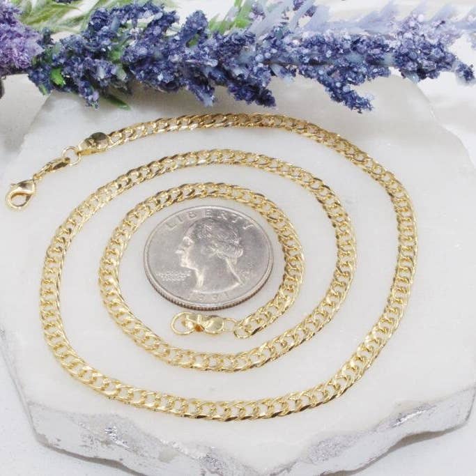 Dainty Cuban Link Chain 4mm Necklace for wholesale by Cherie by Cherie