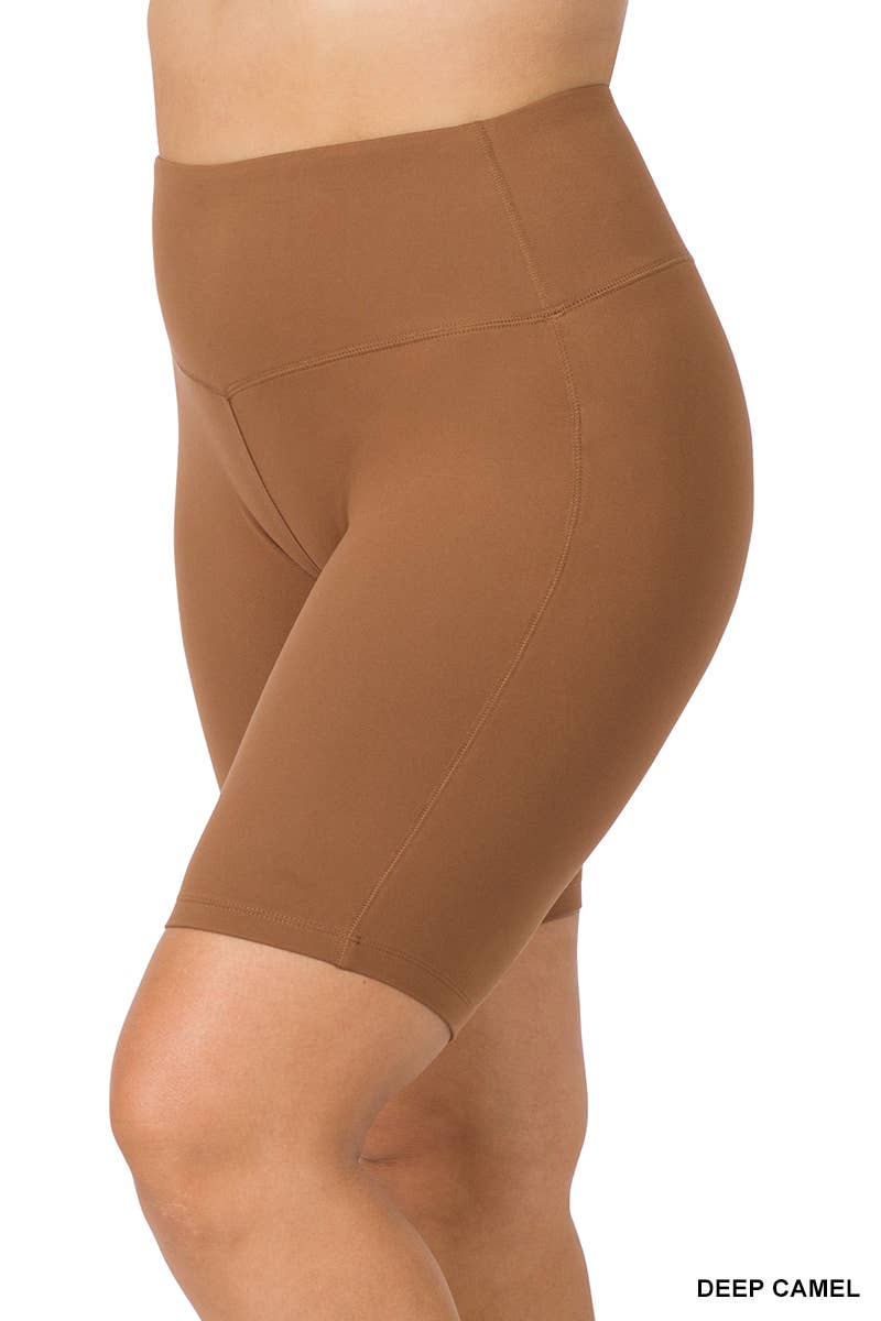 Vanilla Monkey - Wholesale Athletic Shorts - Women's - Plus Brushed Microfiber Wide Waistband Biker Shorts4