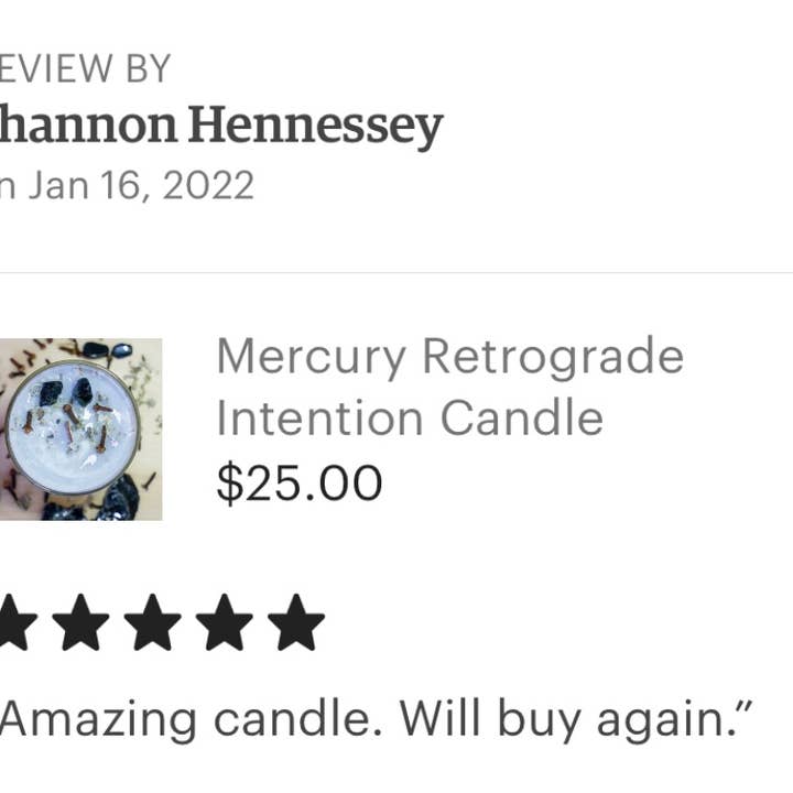 Ojo Luna Apothecary - Vendita all'ingrosso Candela in vasetto - Candela Mercury Retrograde Intention1