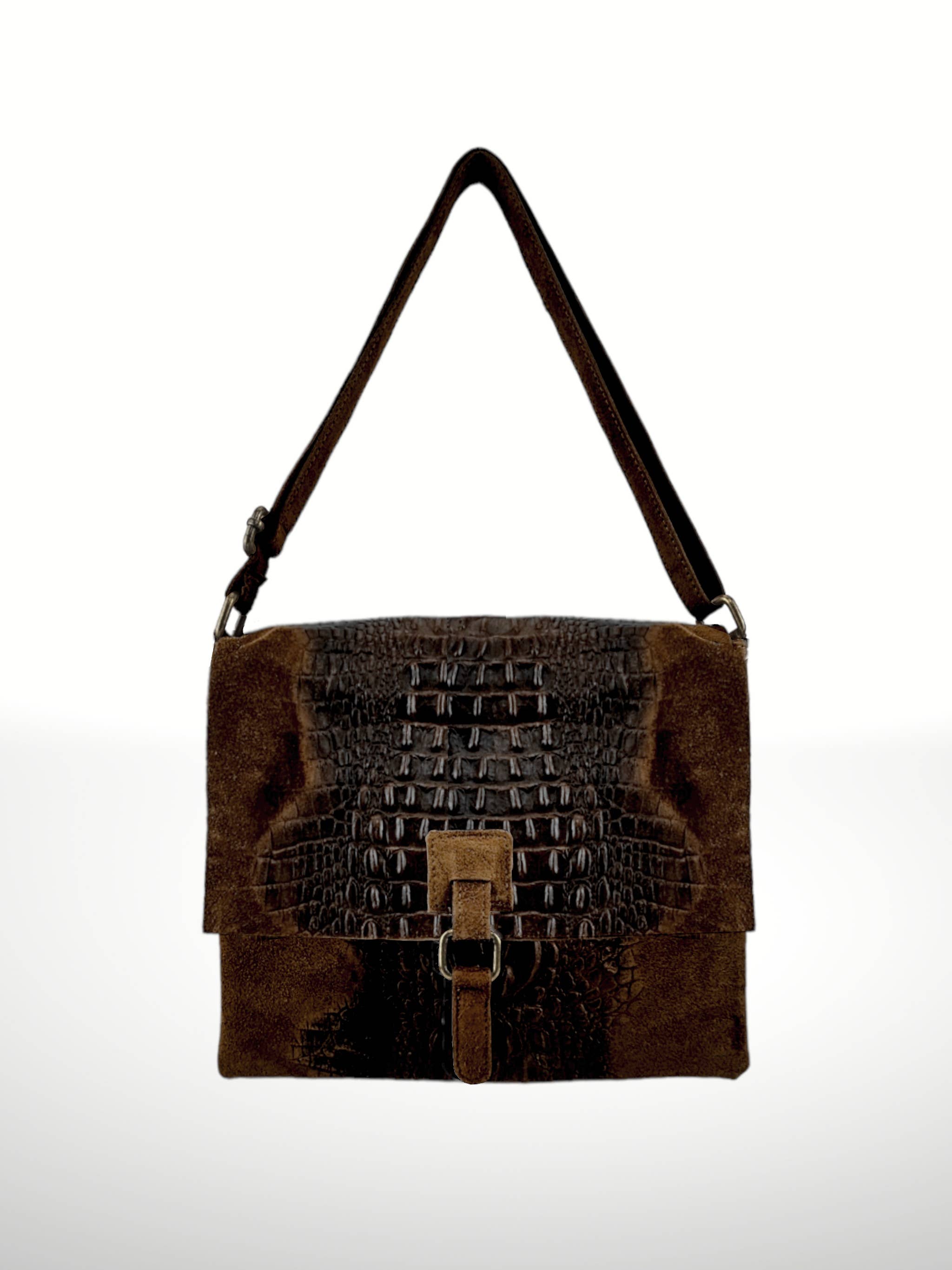 ITALIAN'S LEATHER - Wholesale Crossbody Bag - Women's - Adina Suede Leather Shoulder Bag 1900331