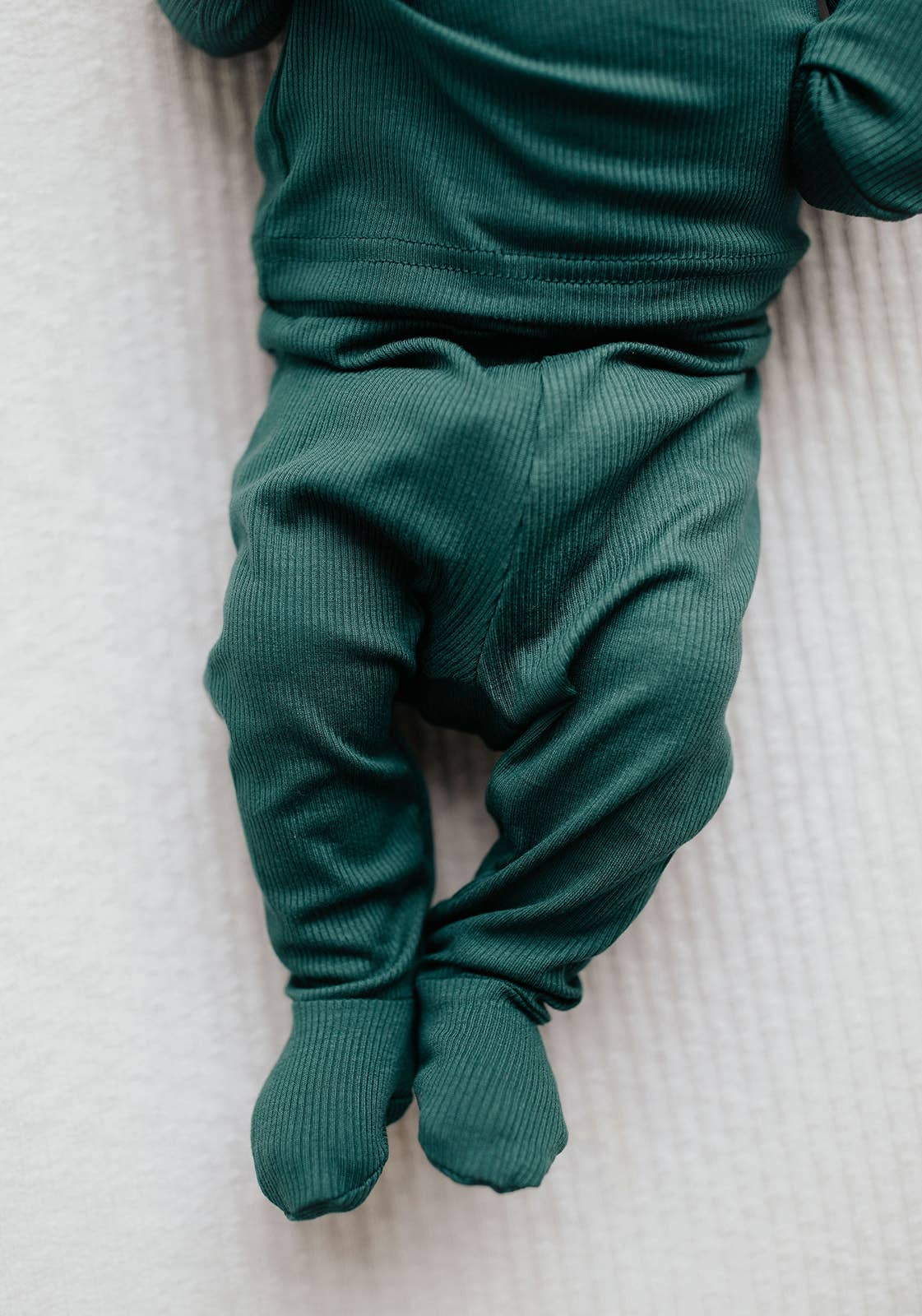Three Little Tots – wholesale Pyjamasset - Barn – Ribbed Forest Green Jammies Barn Pjs & Lougewear14