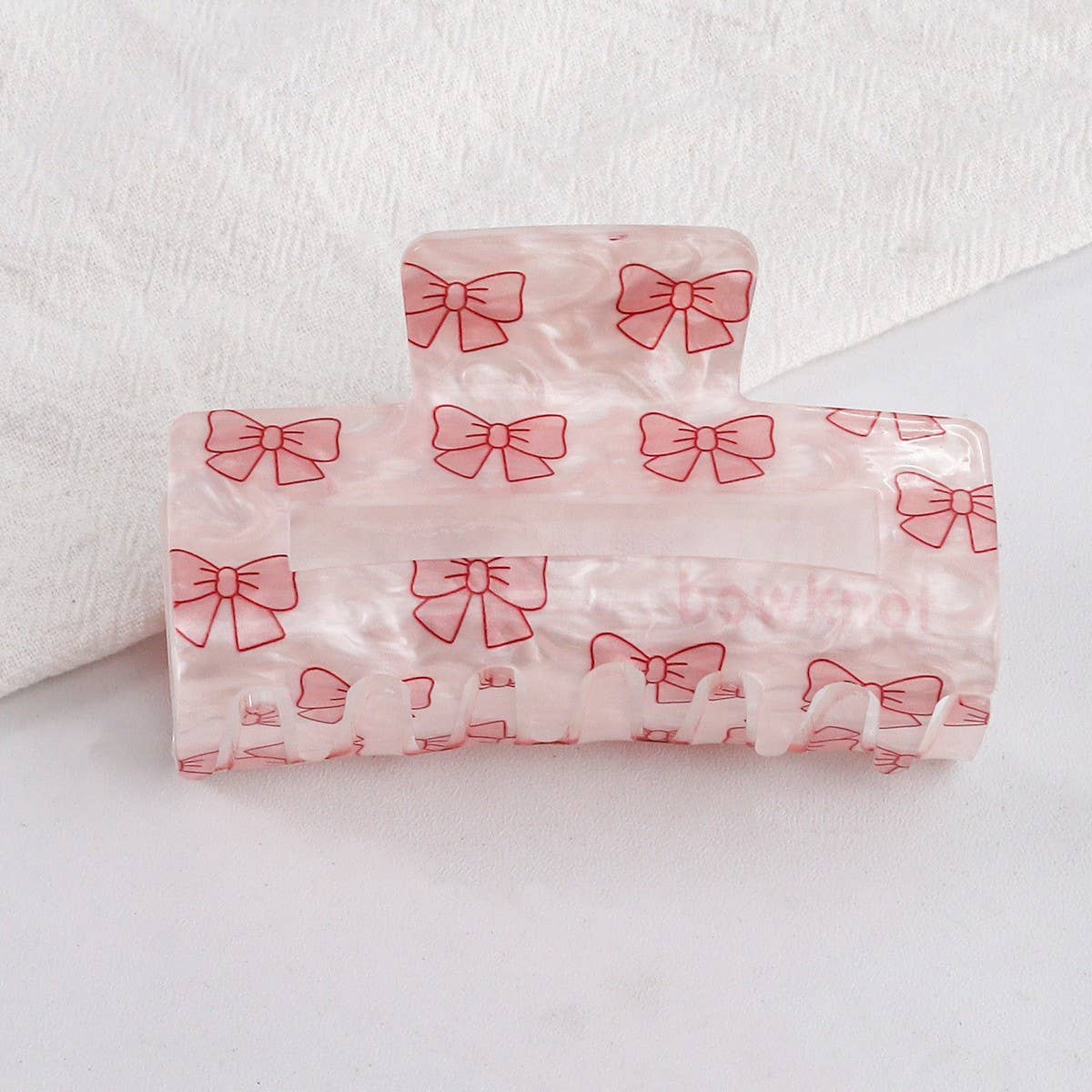 NINEXIS - Wholesale Hair Clip - Women's - CWAHA1610_CHERRY HEART STRAWBERRY RECTANGLE HAIR CLAW CLIP2