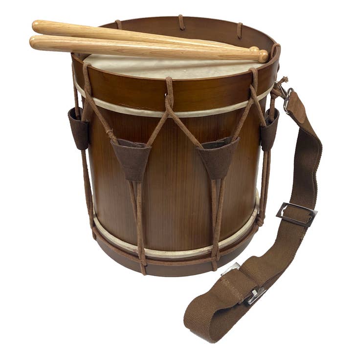Madison Bay Co. - Historical Home Decor Reproductions – wholesale Musical instrument – 16" Civil-Revolutionary War Era Wooden Marching Drum