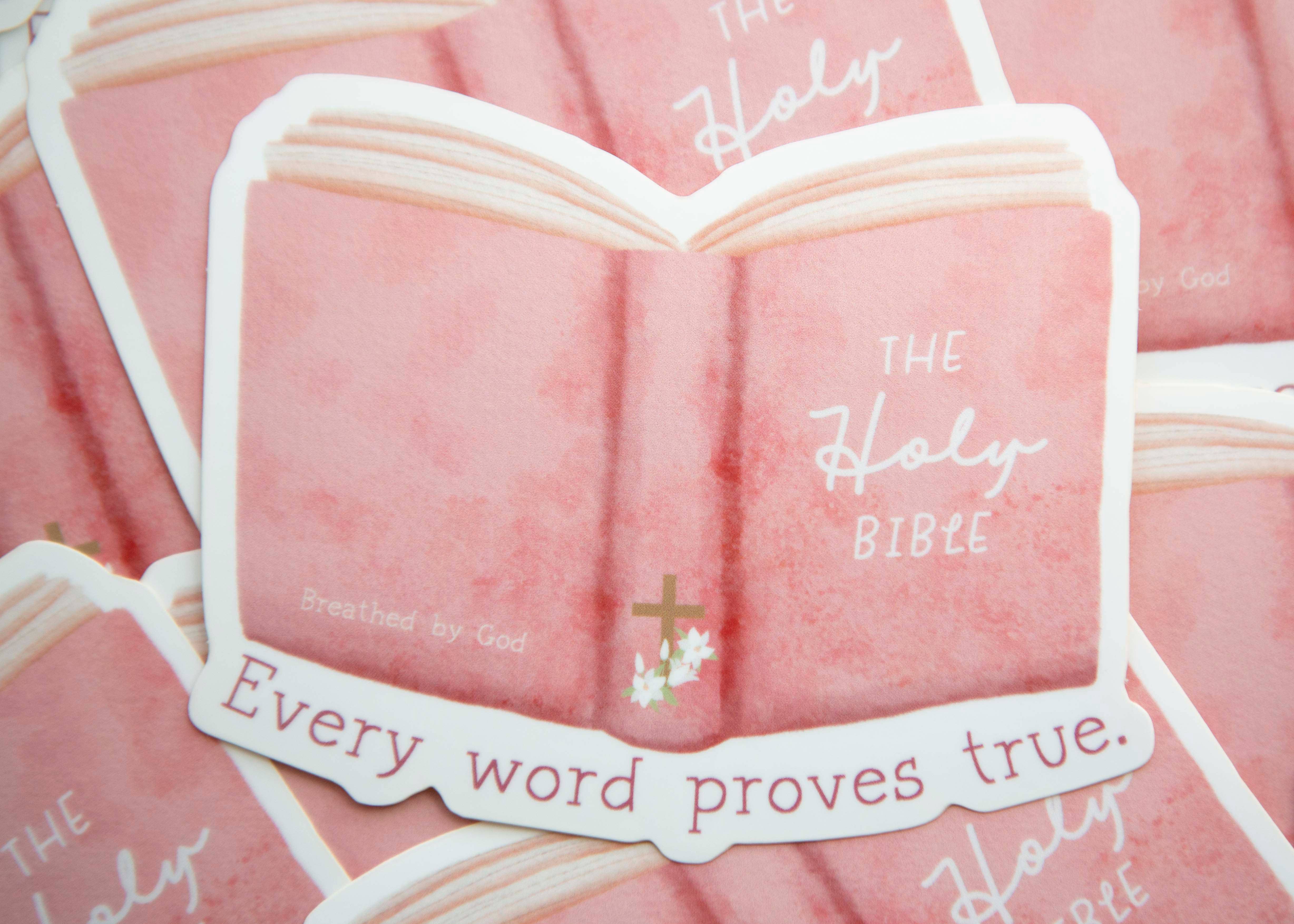 Chosen & Cherished - Wholesale Sticker - Holy Bible Christian Sticker0
