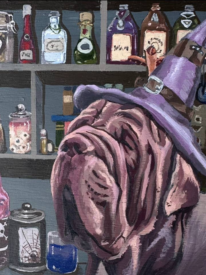 Wizard Dog Art Print: Funny D&D Dog Poster for wholesale by mohrdoesart