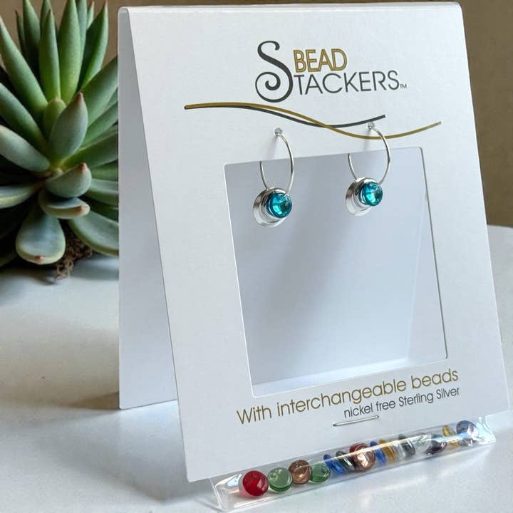 0024 - Mini earrings come with 9 interchangeable colours. for wholesale by Conversations in Jewellery