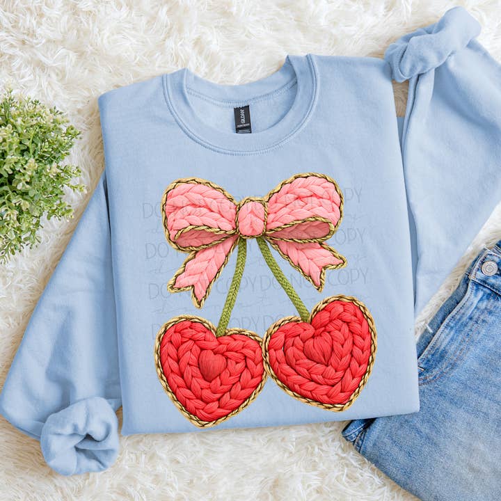 Hjerte Kirsebær Sløjfe – Gildan Sweatshirt for engroshandel hos Southern Heritage Outfitters