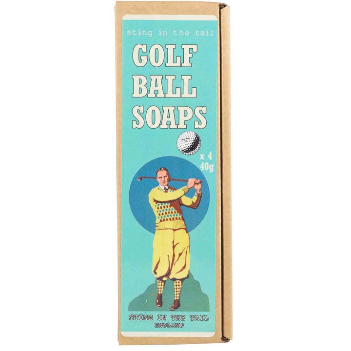 Golf Ball Box of Soap X 4 for wholesale by Sting in the Tail Ltd