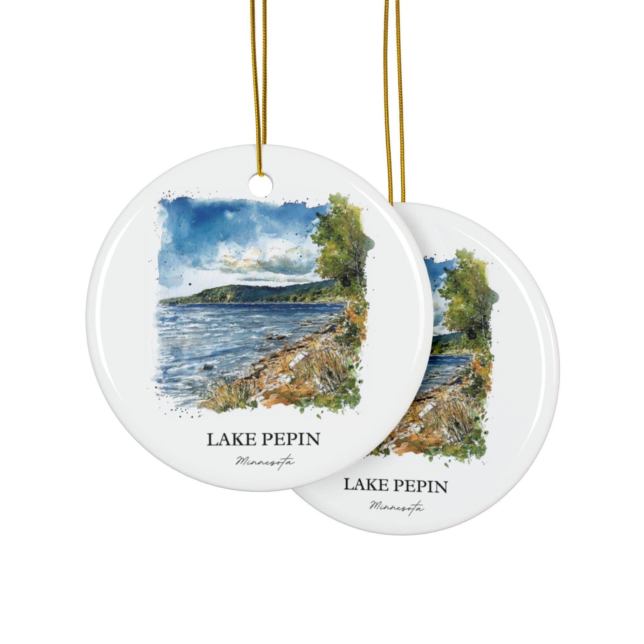Premium Travel Art - Wholesale Ornament - Lake Pepin Ornament | Ceramic | Matte Finish1