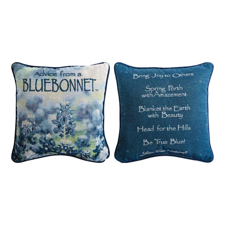 Advice From A Bluebonnet Pillow for wholesale by Manual Woodworkers and Weavers, Inc.