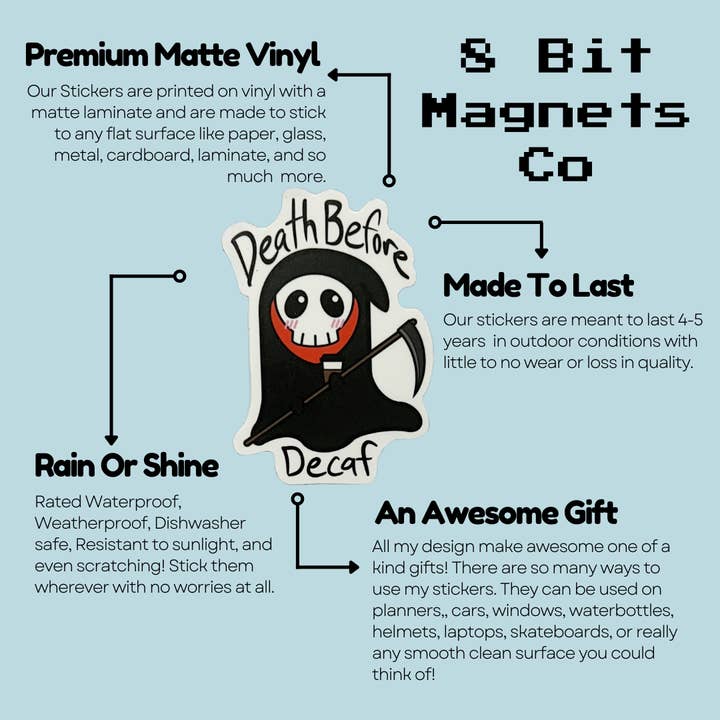 8 Bit Magnets Co Stickers - Vente Autocollants pour téléphone et ordinateur portable - Autocollant humoristique F-Bomb pour adultes2