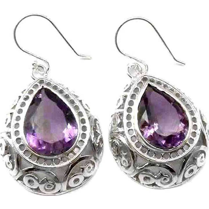 Island Fantasy!! 925 Silver Amethyst Earrings Wholesale for wholesale by ZiFiti