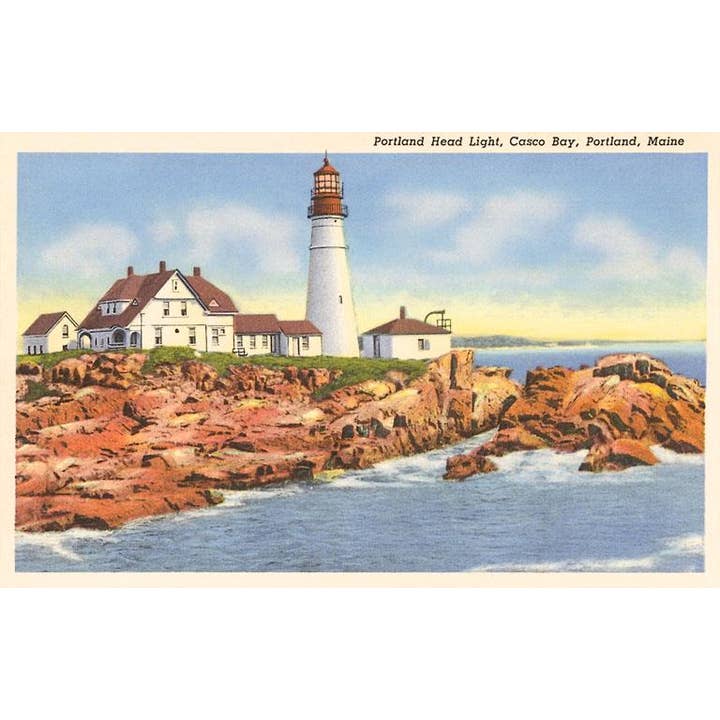 Magnet ME-82 Portland Head Leuchtturm für den Großhandel von Found Image Press